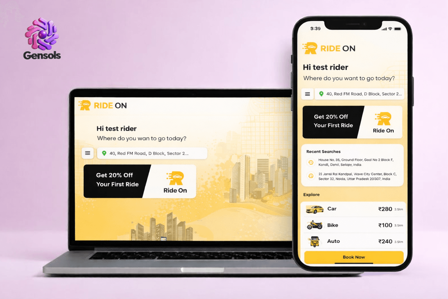 Ride On – Multi-Platform Ride Booking Application