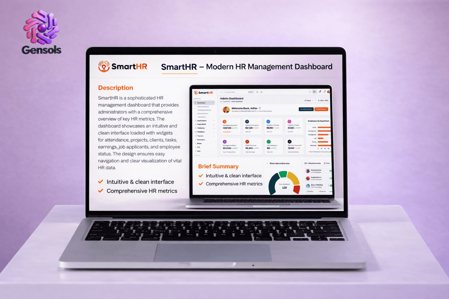 SmartHR – Modern HR Management Dashboard